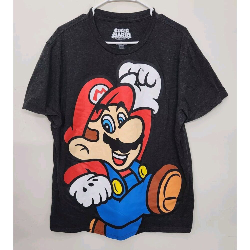 Super Mario Nintendo 2023 Short Sleeve Graphic Print T-shirt Men's XL 1099